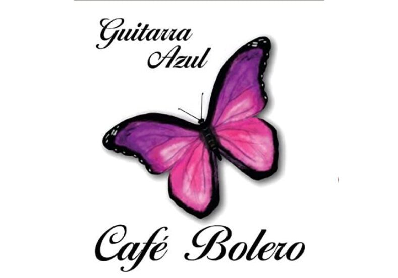 Pink and purple butterfly with text.